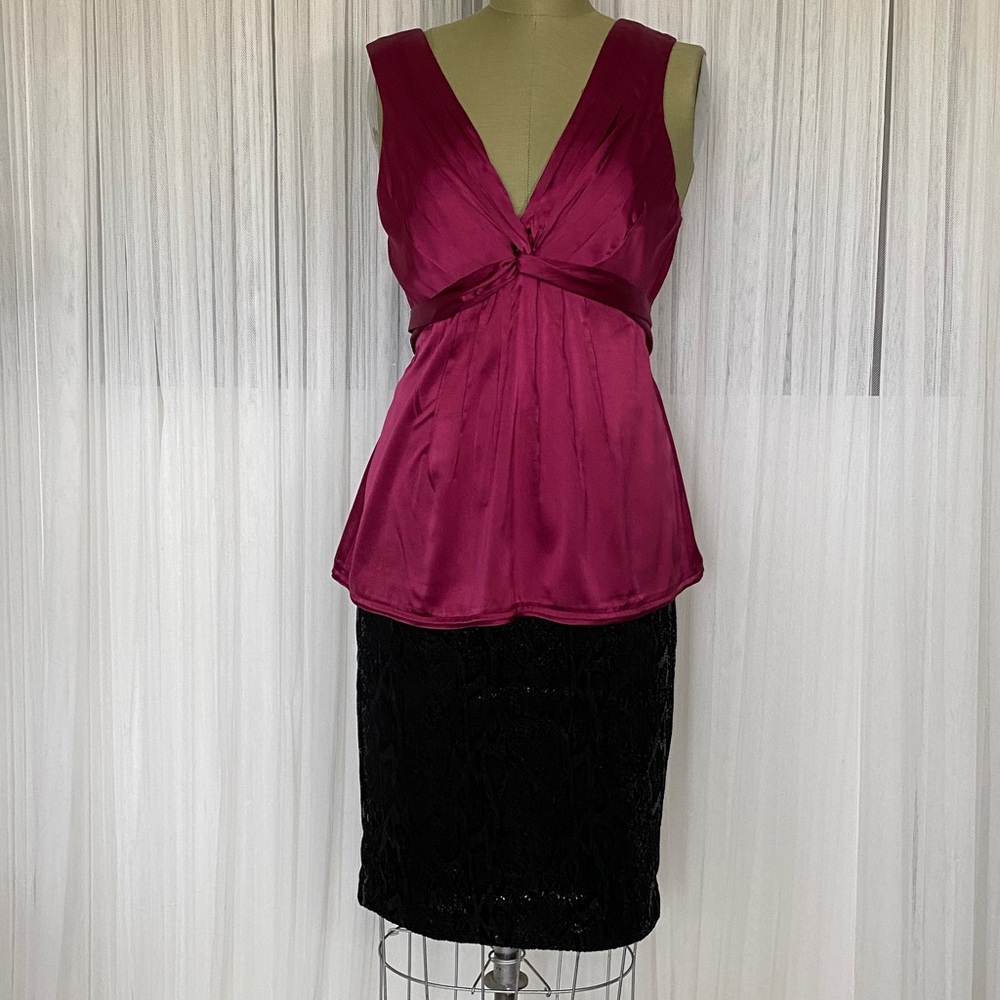 Elegant Black Sequin Velvet Pencil Midi Skirt! Sz10 by Melanie Lyne - Picture 17 of 17